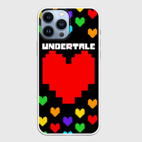 Чехол для iPhone 13 Pro Max с принтом UNDERTALE HEART COLOR HEROES в городе Новоалтайск,  |  | Тематика изображения на принте: asriel dreemurr | chara | frisk | gaster blaster | heart | sans | undertale | азриэль дримурр | андертейл | гастер | меттатон | санс | сердце | фриск | чара