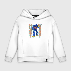 Детское худи Oversize хлопок с принтом Huggy Wuggy Poppy 02 в городе Новоалтайск, френч-терри — 70% хлопок, 30% полиэстер. Мягкий теплый начес внутри —100% хлопок | боковые карманы, эластичные манжеты и нижняя кромка, капюшон на магнитной кнопке | huggy wuggy | poppy playtime | survival horror | выживание | поппи | ужастик | хагги вагги