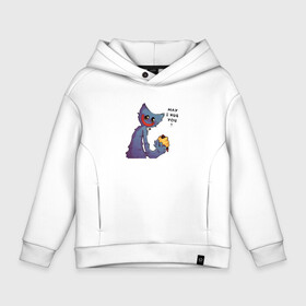 Детское худи Oversize хлопок с принтом Poppy Playtime записка в городе Новоалтайск, френч-терри — 70% хлопок, 30% полиэстер. Мягкий теплый начес внутри —100% хлопок | боковые карманы, эластичные манжеты и нижняя кромка, капюшон на магнитной кнопке | huggy wuggy | poppy playtime | survival horror | вагги | выживалка | ужастик | хагги вагги