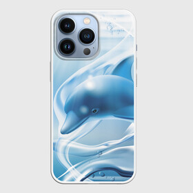 Чехол для iPhone 13 Pro с принтом Дельфин в лазурном океане в городе Новоалтайск,  |  | dolphin | fin | ocean | rays | water | вода | дельфин | лучи | океан | плавник