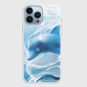 Чехол для iPhone 13 Pro Max с принтом Дельфин в лазурном океане в городе Новоалтайск,  |  | dolphin | fin | ocean | rays | water | вода | дельфин | лучи | океан | плавник
