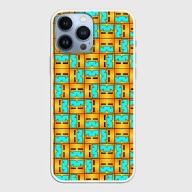 Чехол для iPhone 13 Pro Max с принтом GEOMETRY DASH CLASSIC FACE PATTERN   КЛАССИКА в городе Новоалтайск,  |  | Тематика изображения на принте: 2d | arcade | demon | game | geometry dash | levels | meltdown | robtop | smile | аркада | геометрический тире | демон | раннер | смайлы | уровни | эмоции
