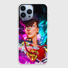 Чехол для iPhone 13 Pro Max с принтом Космический Джоске Хигашиката из Джо Джо в городе Новоалтайск,  |  | Тематика изображения на принте: bizzare adventure | dio | jojo | josuke | jotaro | kishibe | rohan | yare yare | брандо | джесеке | джорно | джотаро | дио | жожа | жоске | невероятные приключения | приключения джоджо