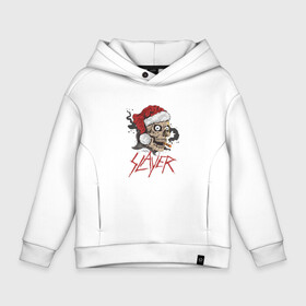 Детское худи Oversize хлопок с принтом SLAYER SKULL SANTA | NEW YEAR в городе Новоалтайск, френч-терри — 70% хлопок, 30% полиэстер. Мягкий теплый начес внутри —100% хлопок | боковые карманы, эластичные манжеты и нижняя кромка, капюшон на магнитной кнопке | 2022 | christmas | new year | rock | skull | slayer | грув метал | джеф ханнем | керри кинг | мертвец | мертвый | наступающий год | новогодний | новый год | ню мет | рождественский | рождество | рождество христово | рок