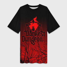 Платье-футболка 3D с принтом DARKEST DUNGEON, ТЁМНЫЙ ЛЕС в городе Новоалтайск,  |  | abomination | antiquarian | arbalest | bounty hunter | colour of madness | crimson court | crusader | darkest dungeon | game | grave robber | hellion | highwaym | logo | roguelike | shieldbreaker | the shieldbreaker | игра | лого | лог