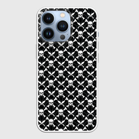 Чехол для iPhone 13 Pro с принтом Jolly Rogеr в городе Новоалтайск,  |  | bone | bones | chains | jolly roger | knifes | pirat | roger | skull | skulls | веселый роджер | кинжалы | кости | кричащие | ножи | пиратский | пираты | роджер | цепи | череп | черепа