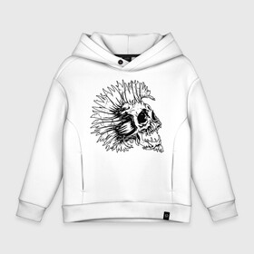 Детское худи Oversize хлопок с принтом Anarchy skull в городе Новоалтайск, френч-терри — 70% хлопок, 30% полиэстер. Мягкий теплый начес внутри —100% хлопок | боковые карманы, эластичные манжеты и нижняя кромка, капюшон на магнитной кнопке | bone | bones | punk | screaming | screaming skulls | skull | анархия | кости | кричат | кричащие | кричащие черепа | панк | пиратский | череп | черепа