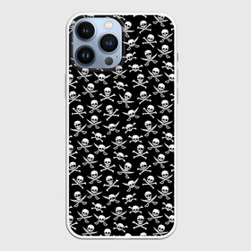Чехол для iPhone 13 Pro Max с принтом Roger skull в городе Новоалтайск,  |  | bone | bones | jolly roger | pirat | roger | skull | skulls | smile | веселый роджер | кости | пират | пиратский | роджер | улыбка | череп | черепа