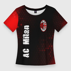 Женская футболка 3D Slim с принтом AC MILAN  AC Milan + Графика в городе Новоалтайск,  |  | ac | ac milan | acm | football | logo | milan | sport | клуб | лого | логотип | логотипы | милан | символ | символы | соты | спорт | форма | футбол | футбольная | футбольный