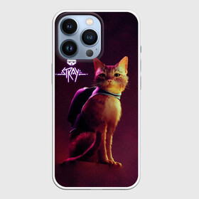 Чехол для iPhone 13 Pro с принтом Stray   Блуждающий кот в городе Новоалтайск,  |  | stray | блуждающий кот | бродить | игра про кота | потерявшийся кот | стрей | стрэй