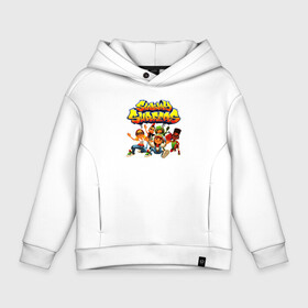 Детское худи Oversize хлопок с принтом Subway Surfers персонажи в городе Новоалтайск, френч-терри — 70% хлопок, 30% полиэстер. Мягкий теплый начес внутри —100% хлопок | боковые карманы, эластичные манжеты и нижняя кромка, капюшон на магнитной кнопке | Тематика изображения на принте: subway surfes | метро surfers | метро серферов | метро серферс | сабвей сёрф | сабвей сёрферс | сабвей серфес | серфер метро | серферы в метро
