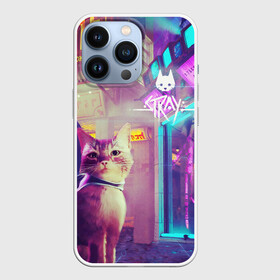 Чехол для iPhone 13 Pro с принтом Stray | Кот | в городе Новоалтайск,  |  | bluetwelve studio | stray gameplay | stray кот | б12 | бродячий кот | игры про кошек | роботы | стрей игра про кота