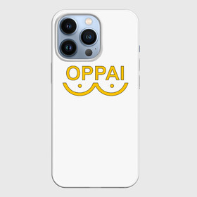Чехол для iPhone 13 Pro с принтом OPPAI LOGO ONE PUNCH MAN в городе Новоалтайск,  |  | Тематика изображения на принте: one punch man | onepunch man | onepunchman | oppai | saitama | ван панч мен | ванпанч мен | ванпанчмен | макото миядзаки | сайтама | человек один удар
