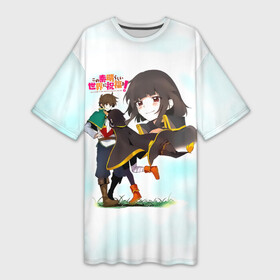 Платье-футболка 3D с принтом Сато и Мегумин  Konosuba в городе Новоалтайск,  |  | anime | kazuma | kono subarashii | konosuba | manga | satou | satou kazuma | аниме | да будет благословенен | казума | казумусор | коно субарасий | коносуба | манга | ничтожнума | отброзума | сато | сато казума | сэк