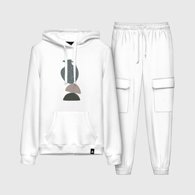 Женский костюм хлопок (с толстовкой) с принтом Кувшин на камнях в равновесии в городе Новоалтайск,  |  | абстракция | камни | кувшин | натюрморт | пастельные цвета | равновесие