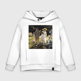 Детское худи Oversize хлопок с принтом Among the Laurel Blossoms в городе Новоалтайск, френч-терри — 70% хлопок, 30% полиэстер. Мягкий теплый начес внутри —100% хлопок | боковые карманы, эластичные манжеты и нижняя кромка, капюшон на магнитной кнопке | among the laurel blossoms | timothee chalamet | живопись | картина | среди цветков лавра | тимоти шаламе