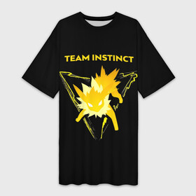 Платье-футболка 3D с принтом Team Instinct  Pokemon GO в городе Новоалтайск,  |  | go | jolteon | pocket monster | pokemon | pokemon go | аниме | анимэ | жолтеон | игра | карманный монстр | манга | мультсериал | мультфильм | онлайн игра | покебол | покедекс | покемоны | покемоны го | покемоны гоу