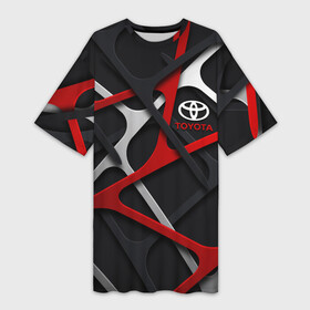 Платье-футболка 3D с принтом Toyota (3D Texture Logo)  Тойота (3D текстура) в городе Новоалтайск,  |  | auto | autosport | avto | car | race | street racing | toyota | авто | автоспорт | гонки | марка | машина | таета | тайота | тачка | тоёта | тойота