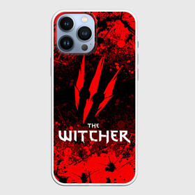 Чехол для iPhone 13 Pro Max с принтом The Witcher Брызги крови. в городе Новоалтайск,  |  | Тематика изображения на принте: geralt | the witcher | the witcher wild hunt | witcher | ведьмак | ведьмак 3 | геральт | сериал