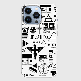 Чехол для iPhone 13 Pro с принтом 30 Seconds to Mars паттерн в городе Новоалтайск,  |  | Тематика изображения на принте: 30 seconds to mars | 30 секунд до марса | джаред лето | музыка | рок