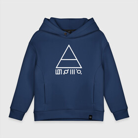 Детское худи Oversize хлопок с принтом [30 Seconds to Mars]   Logo в городе Новоалтайск, френч-терри — 70% хлопок, 30% полиэстер. Мягкий теплый начес внутри —100% хлопок | боковые карманы, эластичные манжеты и нижняя кромка, капюшон на магнитной кнопке | Тематика изображения на принте: 30 seconds to mars | 30 секунд до марса | джаред лето | музыка | рок