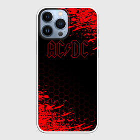 Чехол для iPhone 13 Pro Max с принтом AC DC соты в городе Новоалтайск,  |  | ac dc | acdc | ас дс | асдс | музыка | рок