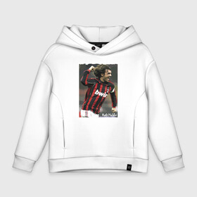 Детское худи Oversize хлопок с принтом Paolo Cesare Maldini   Milan в городе Новоалтайск, френч-терри — 70% хлопок, 30% полиэстер. Мягкий теплый начес внутри —100% хлопок | боковые карманы, эластичные манжеты и нижняя кромка, капюшон на магнитной кнопке | captain | football | forward | legend | milan | paolo cesare maldini | star | striker | звезда | капитан | легенда | милан | нападающий | паоло чезаре мальдини | форвард | футбол