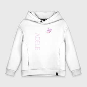 Детское худи Oversize хлопок с принтом Adele Logo. в городе Новоалтайск, френч-терри — 70% хлопок, 30% полиэстер. Мягкий теплый начес внутри —100% хлопок | боковые карманы, эластичные манжеты и нижняя кромка, капюшон на магнитной кнопке | adele | adele adkins | logo | адель | адель эдкинс | британская певица | лого | логотип | музыка | певица