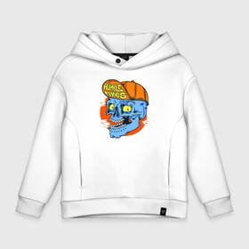 Детское худи Oversize хлопок с принтом Humble minds в городе Новоалтайск, френч-терри — 70% хлопок, 30% полиэстер. Мягкий теплый начес внутри —100% хлопок | боковые карманы, эластичные манжеты и нижняя кромка, капюшон на магнитной кнопке | Тематика изображения на принте: beach | eyes | hype | jaw | minds | palma | skull | teeth | глаза | зубы | мысли | пальма | пасть | пляж | хайп | череп