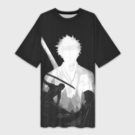 Платье-футболка 3D с принтом Куросаки Арт в городе Новоалтайск,  |  | anime | bleach | аниме | анимэ | банкай | блич | итиго | ичиго | куросаки | синигами | япония