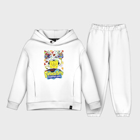 Детский костюм хлопок Oversize с принтом Bob Cook в городе Новоалтайск,  |  | bikini bottom | fast food | krabby patty | krusty krab | nickelodeon | restaurant | sea | sponge bob | square pants | squidward | губка боб | квадратные штаны | краб | краббургер | крабсбургер | красти краб | ленивая пэтти | море | низ бикини | повар | ре