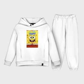 Детский костюм хлопок Oversize с принтом Sponge в городе Новоалтайск,  |  | bikini bottom | fast food | nickelodeon | sea | sponge bob | square pants | губка | губка боб | квадратные штаны | море | низ бикини | фэст фуд