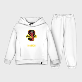 Детский костюм хлопок Oversize с принтом Cobra Kai. No mercy в городе Новоалтайск,  |  | american | cobra kai | emblem | karate | logo | martial arts | no mercy | snake | strike first | strike hard | television series | американский | боевые искусства | змея | карате | кобра кай | логотип | нет пощады | телесериал | ударь первым