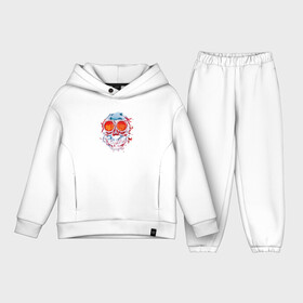 Детский костюм хлопок Oversize с принтом You cant hide   ты не спрячешься в городе Новоалтайск,  |  | crazy | mad | monster | skull | безумный | монстр | скелет | сумасшедший | череп