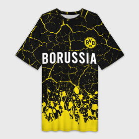 Платье-футболка 3D с принтом BORUSSIA + Брызги в городе Новоалтайск,  |  | borussia | club | dortmund | footbal | logo | paint | боруссия | брызги | дортмунд | знак | клуб | краска | логотип | логотипы | символ | символы | форма | футбол | футбольная | футбольный