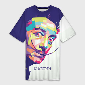 Платье-футболка 3D с принтом Salvador Dali  pop art в городе Новоалтайск,  |  | art | artist | crazy look | painting | portrait | salvador dali | surrealist | vertical mustache | вертикальные усы | живопись | искусство | портрет | сальвадор дали | сумасшедший взгляд | сюрреалист | художник