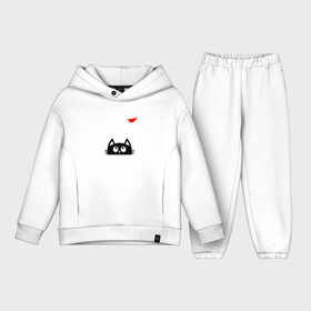 Детский костюм хлопок Oversize с принтом Котик   Самолётик в городе Новоалтайск,  |  | 14 февраля | cat | cats | i love you | love | день всех влюбленных | день святого валентина | для пары | котик | люблю | любовь | мой | надпись | о любви | подарок | прикольная надпись | самолет | семья | сердечки