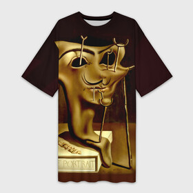 Платье-футболка 3D с принтом Salvador Dali  Soft self portrait в городе Новоалтайск,  |  | art | artist | painting | portrait | salvador dali | soft self portrait | surrealist | живопись | искусство | картина | мягкий автопортрет | портрет | сальвадор дали | сюрреалист | художник