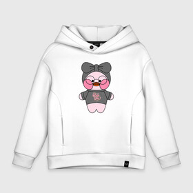 Детское худи Oversize хлопок с принтом LALAFANFAN   Pink Duck   ЛАЛАФАНФАН   Розовый Утёнок в городе Новоалтайск, френч-терри — 70% хлопок, 30% полиэстер. Мягкий теплый начес внутри —100% хлопок | боковые карманы, эластичные манжеты и нижняя кромка, капюшон на магнитной кнопке | Тематика изображения на принте: duck | heart | kawaii | lalafanfan | love | игрушка | кавай | лалафанфан | любовь | милый | плюшевый | сердце | утенок | утка