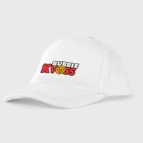 Детская бейсболка с принтом Бабл квас с анонимусом в городе Новоалтайск, 100% хлопок | классический козырек, металлическая застежка-регулятор размера | Тематика изображения на принте: бабл квас | игра | игра квас | игры