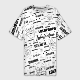 Платье-футболка 3D с принтом LALAFANFAN pattern  ЛАЛАФАНФАН паттерн в городе Новоалтайск,  |  | kawaii | lalafanfan | игрушка | кавай | лалафанфан | милый | плюшевый | утенок | утка