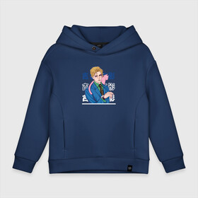 Детское худи Oversize хлопок с принтом Невероятное приключение ДжоДжо  | JoJo Bizarre Adventure, Йошикагэ Кира | Yoshikage Kira в городе Новоалтайск, френч-терри — 70% хлопок, 30% полиэстер. Мягкий теплый начес внутри —100% хлопок | боковые карманы, эластичные манжеты и нижняя кромка, капюшон на магнитной кнопке | bizarre adventure | jojo | jojo no kimyou na bouken | kosaku kawajiri | yoshikage kira | джоджо | йошикаге кира | йошикагэ кира
