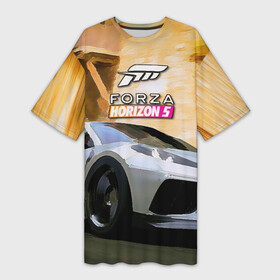 Платье-футболка 3D с принтом Игрище Forza Horizon 5 в городе Новоалтайск,  |  | forza horizon 5 | forza horizon 5 car | игра forza horizon 5 | игра форза хоризон | машины forza horizon 5 | машины форза хоризон 5 | форза хоризон