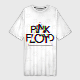 Платье-футболка 3D с принтом PINK FLOYD LOGO  ПИНК ФЛОЙД ГЛИТЧ в городе Новоалтайск,  |  | pink floyd | артрок | глитч | группа | музыка | пинк флойд | прогрессивный рок | протопрог | психоделический рок | рок | рок группа | спейсрок | эйсидрок | экспериментальный рок