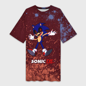 Платье-футболка 3D с принтом SONIC EXE  Арт в городе Новоалтайск,  |  | exe | fnaf | fnf | logo | scp | sonic | игра | игры | краска | краски | лого | символ | символы | соник | страшилка | страшилки | сцп | ужас | ужасы | фнф | экзе