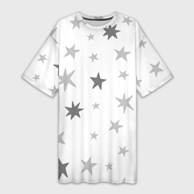 Платье-футболка 3D с принтом Звездочки stars в городе Новоалтайск,  |  | doodle | stars | дудл | звездочки | звезды | паттерн звезд | рисованные звезды