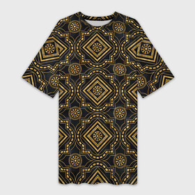 Платье-футболка 3D с принтом Versace classic pattern в городе Новоалтайск,  |  | vesace | абстракция | версаче | версачи | классика | строгие узоры | узоры