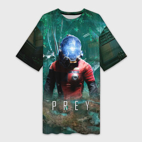 Платье-футболка 3D с принтом Prey (game) в городе Новоалтайск,  |  | horror | prey | space | космический корабль | космос | прей | прэй | страшная игра | ужастик | шутер