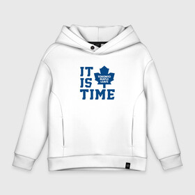 Детское худи Oversize хлопок с принтом It is Toronto Maple Leafs Time, Торонто Мейпл Лифс в городе Новоалтайск, френч-терри — 70% хлопок, 30% полиэстер. Мягкий теплый начес внутри —100% хлопок | боковые карманы, эластичные манжеты и нижняя кромка, капюшон на магнитной кнопке | Тематика изображения на принте: hockey | maple leafs | nhl | toronto | toronto maple leafs | usa | мейпл лифс | нхл | спорт | сша | торонто | торонто мейпл лифс | хоккей | шайба