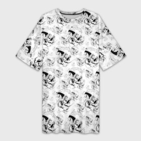 Платье-футболка 3D с принтом Сальвадор Дали  Dali Pattern в городе Новоалтайск,  |  | pattern | salvador dal | график | дали | живописец | паттерн | писатель | режиссёр | сальвадора дали | скульптор | сюр | сюрреалист